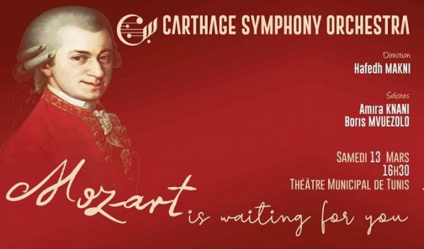 Concert Mozart par les musiciens et les choristes du Carthage Symphony Orchestra le 13 mars