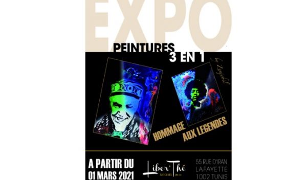 Exposition 3en1 “Hommage aux légendes” de Zenjebil au Café Culturel Liber’Thé