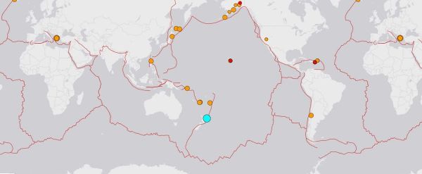 Séisme de magnitude 6,9 au large de la Nouvelle-Zélande, alerte au tsunami