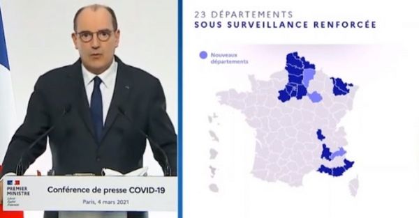 Covid-19: Castex demande aux habitants des départements en vigilance d'éviter d'en sortir