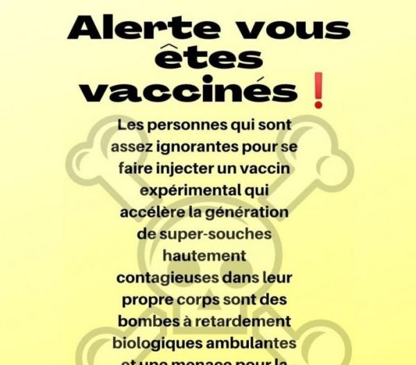 Si vous êtes "vaccinés”, ne m'approchez pas, je tiens à ma vie !