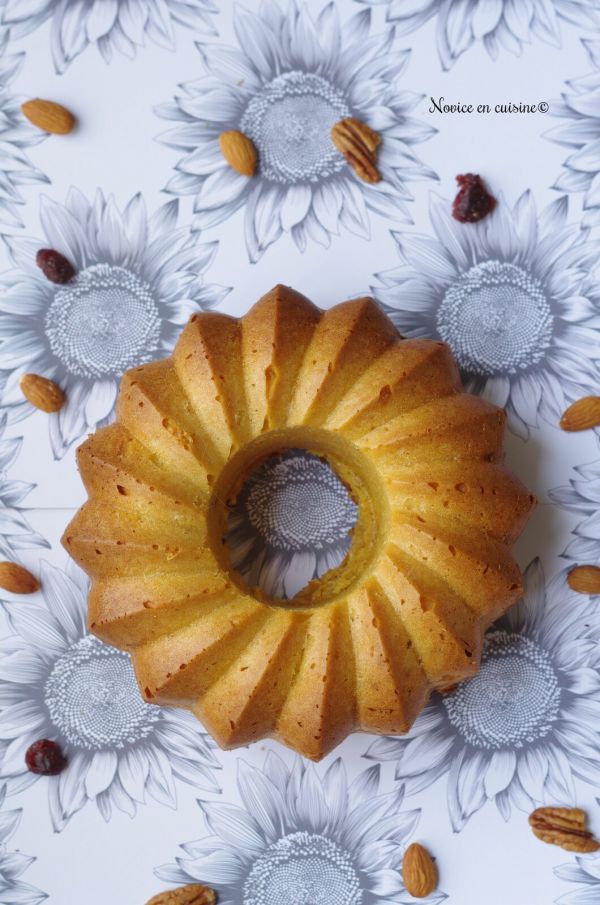 Cake au beurre de cacahuète/amande/noix de pécan et cranberrys