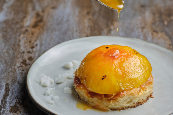 Calisson de Marquise jaune, la tomate se déguste en dessert