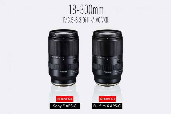 Tamron 18-300 mm f/3,5-6,3 Di III-A VC VXD : premier objectif pour les hybrides APS-C de Fujifilm et Sony en cours de développement