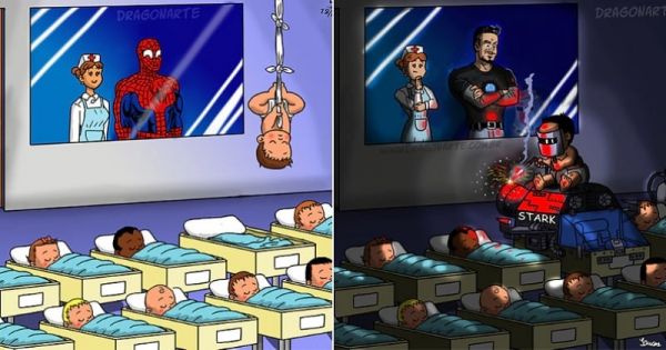 Et si les super-héros devenaient papas ? Cet artiste a imaginé à quoi ressembleraient leurs bébés
