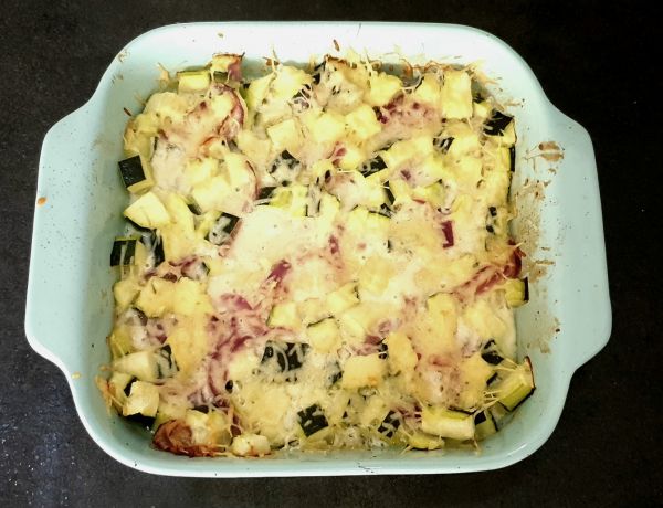 Gratin de courgettes et oignons. Une recette végétarienne et estivale !