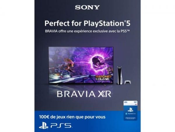 Bon Plan – Une carte cadeau PlayStation Store de 100 € offerte pour l'achat d'un téléviseur Bravia XR
