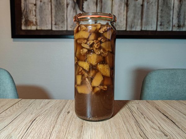 Recette rhum arrangé pomme et noix de pécan. Rhum arrangé maison !