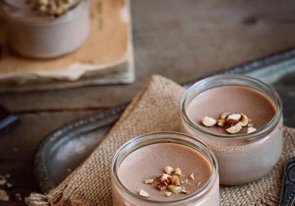 Petits pots de crème au chocolat praliné