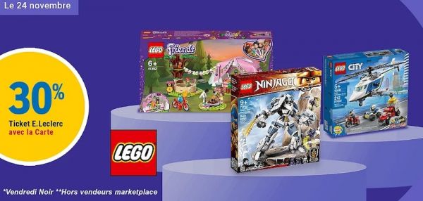 Black Friday Leclerc : 30 % de remise fidélité sur les jouets LEGO