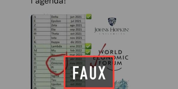 Non, l'OMS et le Forum économique mondial n'ont pas « prévu » l'arrivée du variant Omicron