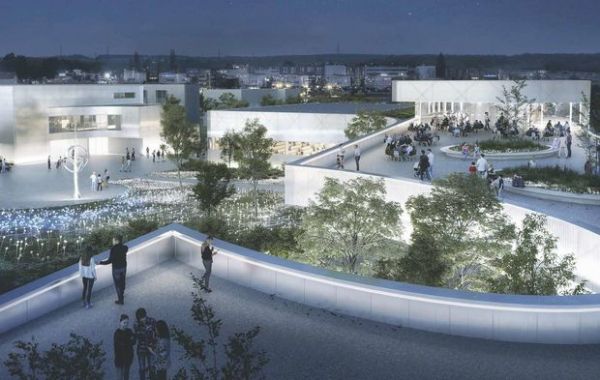 Aménagement urbain, crèche, maison de santé et halle modulable - DGH Architectes