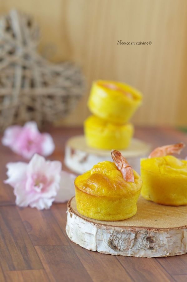 Bouchées ananas/curry et crevettes
