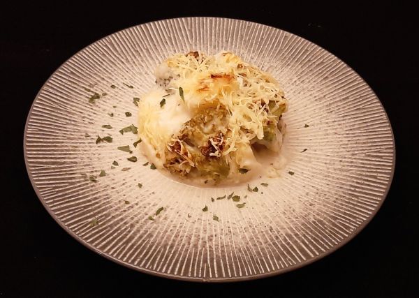 Gratin de brocolis au four avec cuisson à la vapeur (cocotte-minute)