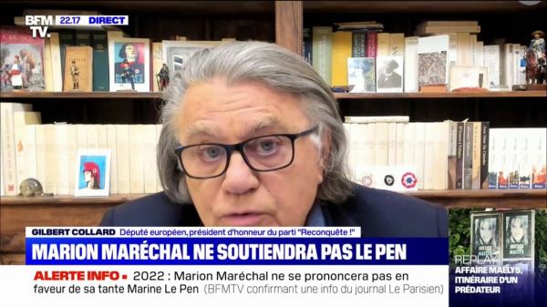 Gilbert Collard ne voit pas Marion Maréchal rejoindre Éric Zemmour "sans aller se battre pour une circonscription"