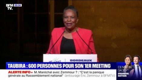 600 personnes présentes à Bordeaux pour le premier meeting de Christiane Taubira