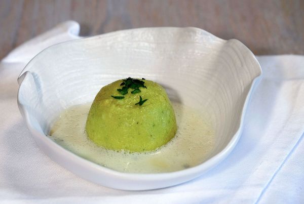 Flan de poireau (ou dariole) au beurre de persil - recette veggie