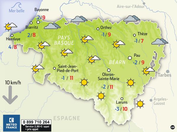 Météo en Béarn et Soule : du soleil avant le retour de la grisaille