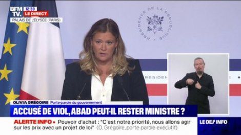 "L'établissement de la vérité, c'est à la justice de le faire": Olivia Grégoire réagit à l'affaire Abad