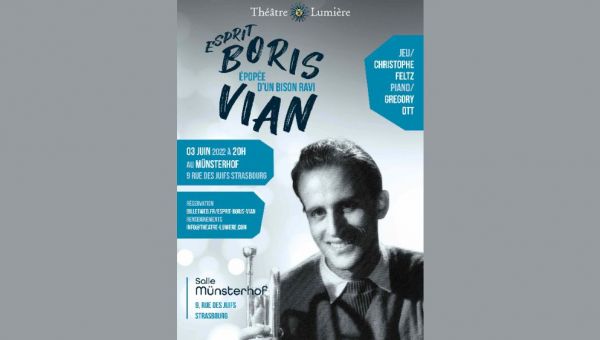 Théâtre musical "Esprit Boris Vian" au Münsterhof à Strasbourg avec le théâtre Lumière