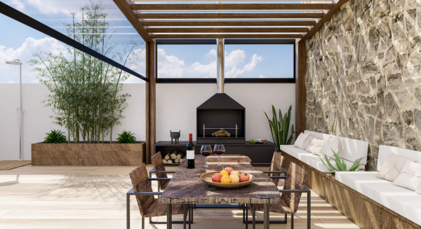 Un coin repas extérieur à prix mini avec un parasol, une table et 4 chaises de jardin pour seulement 139€ ! Une exclusivité à ne pas manquer.