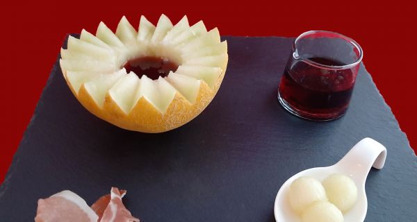 Melon galia au Porto. Recette d'entrée froide peu calorique pour l'été