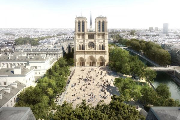 Du vert et de l'eau pour le réaménagement du quartier de Notre-Dame de Paris