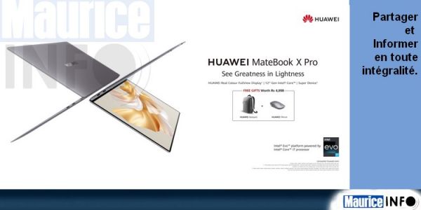 Huawei MateBook X Pro disponible à Maurice