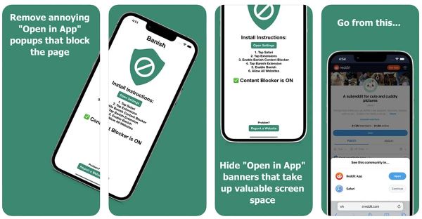 La nouvelle app Banish bloque les fenêtres pop-up dans Safari