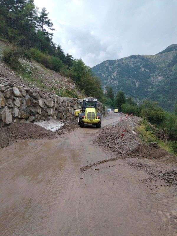 Un orage bloque les routes de Casterino, le Département intervient
