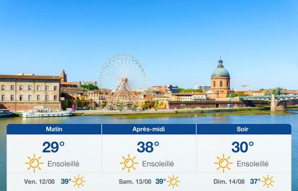 Météo Toulouse: Prévisions du jeudi 11 août 2022