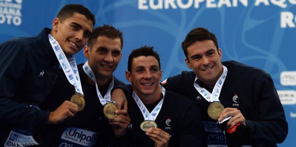 Natation : le relais 4x200 m masculin décroche le bronze aux championnats d'Europe
