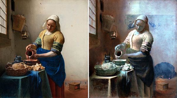 Des objets cachés trouvés dans le tableau La Laitière de Vermeer