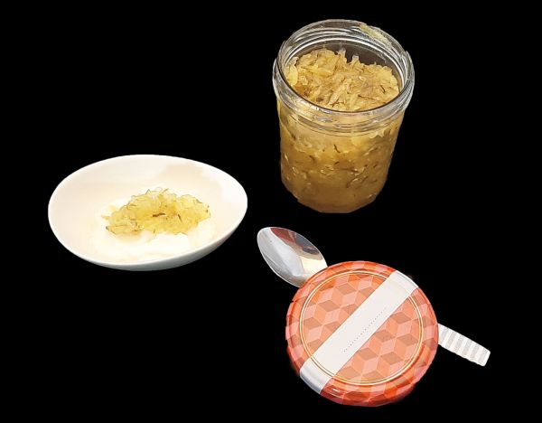 Confiture de courgettes au citron et gingembre. Recette maison.