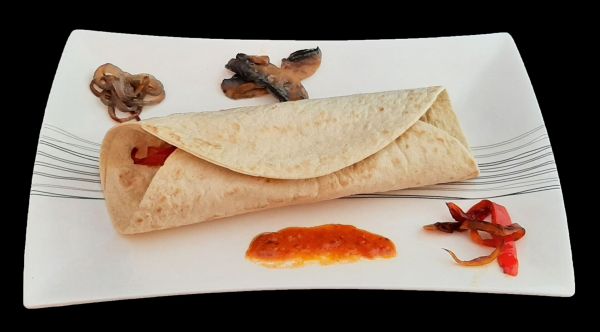 Galettes de maïs. Recette tex-mex épicée avec poulet et poivrons.