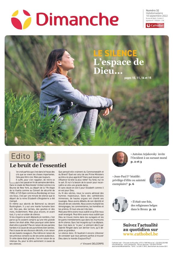 Sommaire du journal Dimanche n°32 du 18 septembre 2022