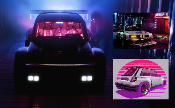 Quand la Renault 5 Turbo réplique à la Peugeot 205 Turbo 16 Cyberpunk ?