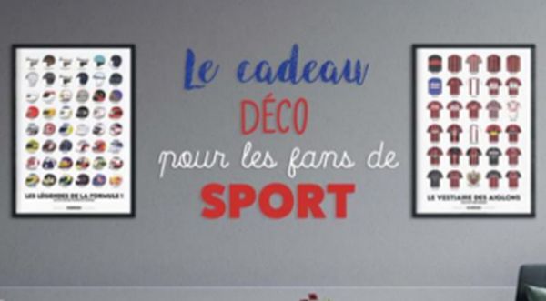SPORT A L'AFFICHE, des cadeaux passions pour être sûr de faire plaisir à tous les fans de sport !