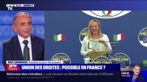 "Ils ont réussi à faire ce que j'ai raté en France": Éric Zemmour réagit au résultat des législatives en Italie