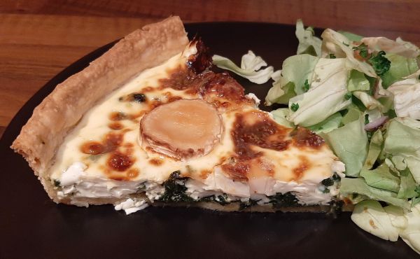 Tarte aux épinards frais et chèvre. Recette gourmande et saine !