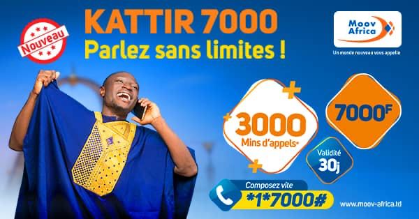 Tchad : les utilisateurs de Moov Africa apprécient le nouveau produit Kattir 7000 lancé par l'opérateur