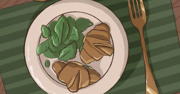 Croissants aux œufs brouillés