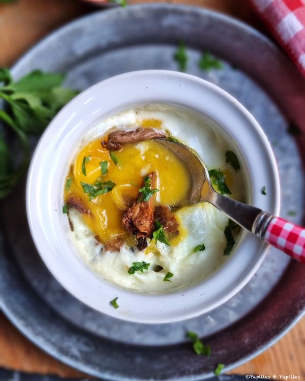 Oeufs cocotte aux champignons