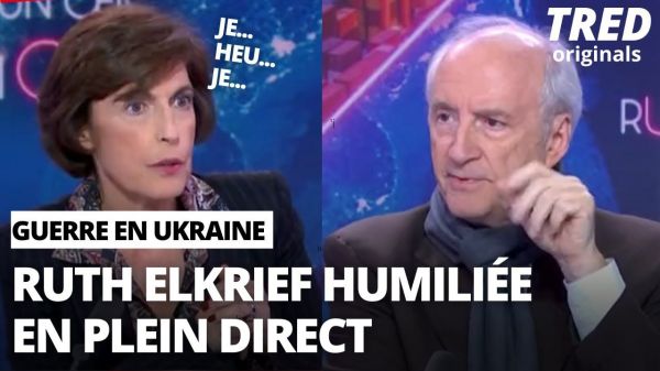 Quand la gRRRRRande journaliste Ruth Elkrief se fait fesser en direct sur LCI par Hubert Védrine .