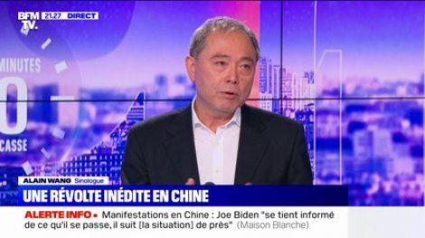 Manifestations en Chine: pour le sinologue Alain Wang, "il y a un ras-le-bol général dans la jeunesse"