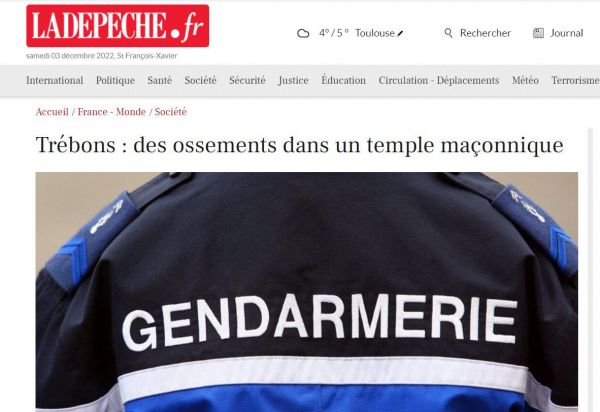 FRANCE Trois professionnels en exploration de lieux abandonnés (URBEX) ont découvert un temple maçonnique, un crâne humain,scalpels et échantillons de peau dans le sous-sol d'une maison à [...]