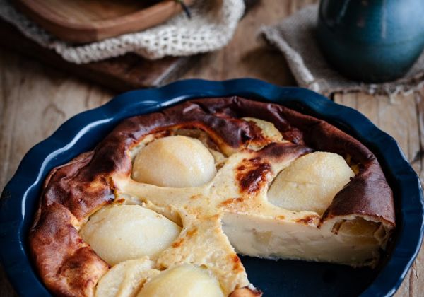 Clafoutis aux poires et fève tonka