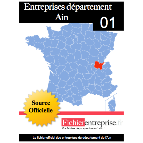 Fichier email entreprise 01 Ain