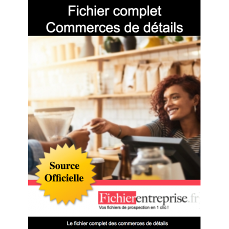 Base email complet des commerces de détails