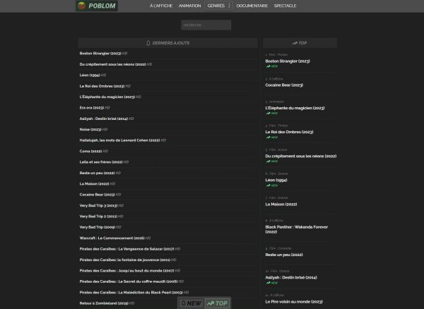 Poblom : le meilleur site streaming vidéo